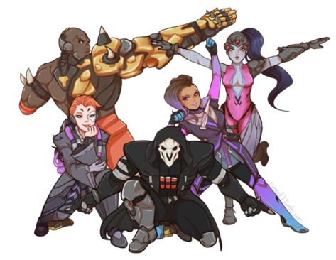 “Unkillable Body! Reaper!”  “Unfeeling Heart. Widowmaker.”  “Fantastic Hacking! Sombra!”  “Iron Will. Doomfist!”  “Amazing Biotics! Moira!”  “Stronger through conflict!  “Terrorist Sentai!”  “Talon-V!”  Sparklers Matching Pfp Overwatch, Talon Overwatch, Overwatch Artwork, Overwatch Talon, Overwatch Characters, Overwatch Fanart, Overwatch Drawings, Overwatch Funny, Overwatch Wallpapers