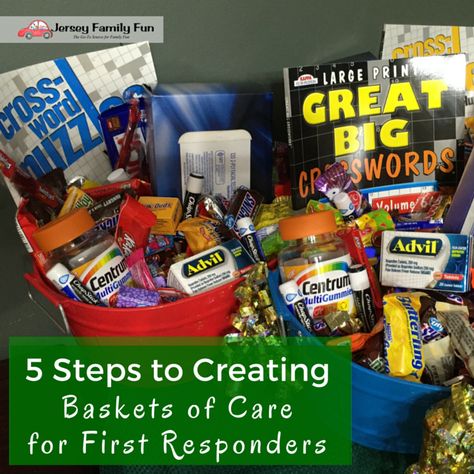 We're sharing steps on how to create baskets of care to show your local first responders you are thankful for them. Firefighter Gift Basket Ideas, Thank You Gifts For Volunteers Fire Fighter, Rescue Basket, Gift Baskets For First Responders, First Responders Appreciation Gifts, Firefighter Thank You, Appreciation Baskets, Thank You First Responders, Firefighter Appreciation Gifts Fire Fighters