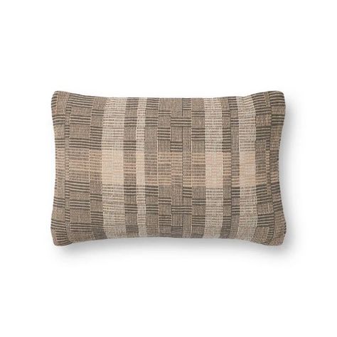 Amber Lewis x Loloi Bea Charcoal / Natural Pillow | Wayfair North America Brown Lumbar Pillow, Amber Lewis X Loloi, Catalogue Inspiration, Amber Lewis, Natural Pillows, Loloi Rugs, Amber Interiors, House Building, Magnolia Homes