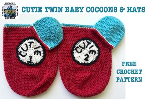 CutieTwinBabyCocoons Crochet Baby Blanket Free Pattern Boy, Crochet Patterns Free Baby Boy, Crochet Baby Cocoon Pattern, Baby Cocoon Pattern, Boy Crochet Patterns, Crochet Baby Photo Prop, Crochet Patterns Baby Boy, Crochet Cocoon, Crochet Photo Props