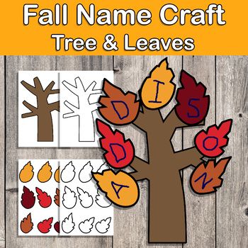 Fall Tree Name Craft Preschool, Fall Leaf Name Craft, November Name Craft, Leaves And Trees Crafts Preschool, Fall Name Craft, Tree Activity Preschool, Leaf Name Craft, Fall Name Crafts Preschool, Leaves Crafts For Toddlers