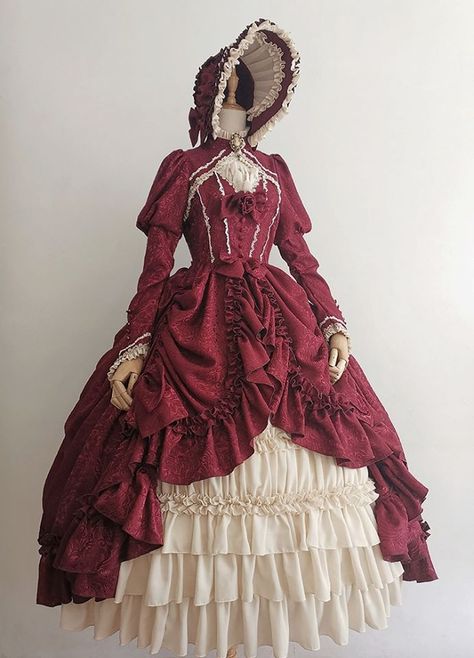 Henrietta 【-Britain's Moonlight-】 Series

◆ All Sizes, Colors and Accessories Available NOW! Can Be Custom Sized NOW! >>>  https://lolitawardrobe.com/search/?Keyword=Britain%27s+Moonlight Lolíta Dress Red, Red Victorian Dress, Victorian Dress Gown, Lolita Outfit, Red Champagne, Op Dress, Lolita Outfits, Old Fashion Dresses, Old Dresses