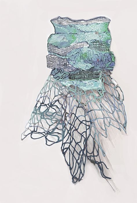 Anna Wagner-ott, Anna Wagner, Thread Sculpture, Mood Sketch, Textiles Sketchbook, Art Alevel, Gcse Art Sketchbook, Sculpture Projects, Thread Art