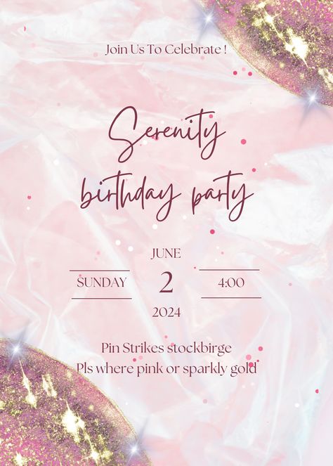 Invitation Design Debut, Aesthetic Invitation Card Birthday, 18th Birthday Invitation Card Template, Aesthetic Birthday Invitations, Pink Bday, Roses Bouquet Gift, Debut Invitation, Birthday Invitation Card Template, Cute Birthday Pictures