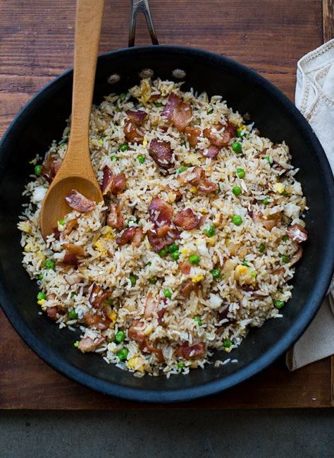 Bacon Fried Rice Recipe, Bacon Fried Rice, Best Fried Rice Recipe, Sides Dishes, Bacon Fries, Arroz Frito, Easy Bacon, Fried Rice Recipe, Bacon Recipes