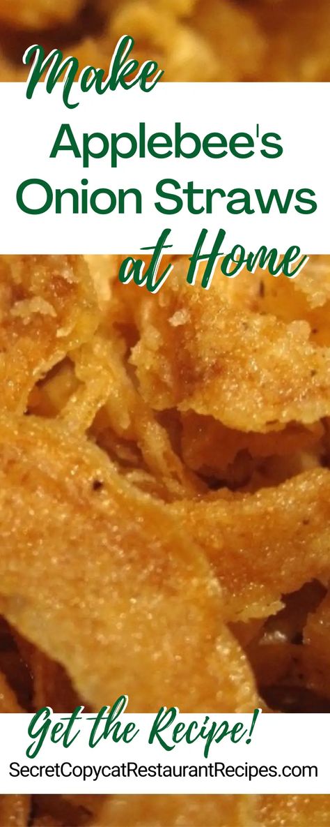 Applebee's Onion Straws Recipe - Secret Copycat Restaurant Recipes Onion Straws Recipe, Copycat Restaurant Recipes Applebees, Onion Straws, Applebees Recipes, Applebees Copycat Recipes, Football Foods, Fried Veggies, Restaurant Appetizers, Potato Appetizers