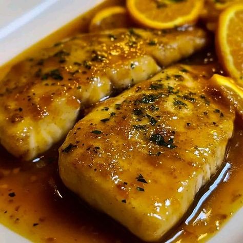 Halle Berry | Fish Fillets in Orange Sauce | Facebook Dried Rosemary, Fish Fillets, Orange Sauce, Rosemary Leaves, How To Dry Rosemary, Fish Fillet, Halle Berry, Orange Juice, Minced Garlic