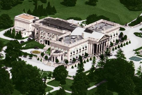 Lynnewood Hall - Colorization by Chris Chalkley Lynwood Hall, Horace Trumbauer, Abandon Mansions, Lynnwood Hall, Lynnewood Hall, Gilded Era, Cool Mansions, Spanish Mansion, Titanic Facts