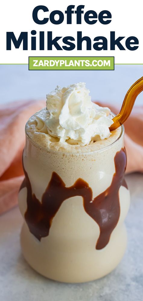 This Coffee Milkshake is a super special treat for coffee lovers. With a little cold brew coffee, you'll have a fun way to perk yourself up. Vegan Dessert Ideas, Easy Milkshake, Vegan Milkshake, Speciality Coffee Recipes, Vegan Sweets Recipes, Milkshake Recipe Easy, Vegan Mug Cakes, Vegan Drinks Recipes, Vegan Shakes