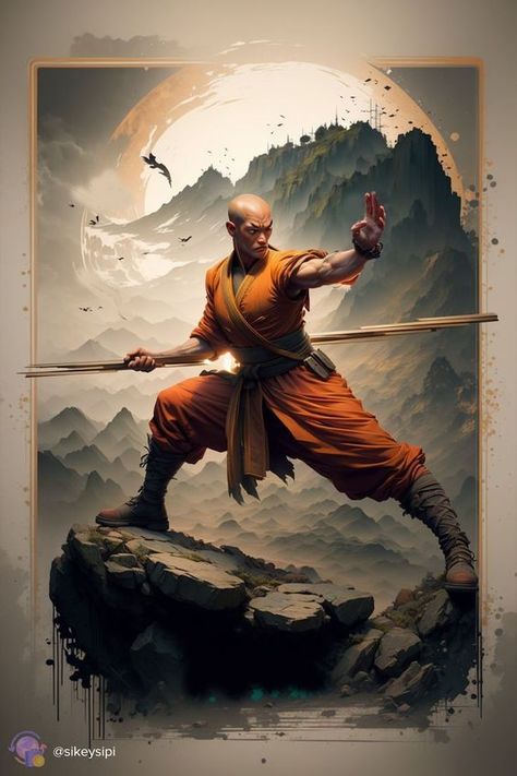 Monk Wallpaper, Martial Arts Art, Housekeeping Hacks, Warrior Monk, Japanese Art Samurai, Japan Architecture, Martial Arts Techniques, Wallpaper For Iphone, Samurai Art