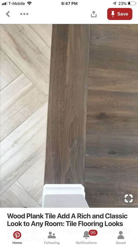 Wood Flooring To Tile Transition, Open Concept Flooring Transition, Tile To Wood Floor Transition, Kitchen Floor Tile Patterns, Wood Tile Floor Kitchen, Bathroom Floor Tile Patterns, Flooring Transitions, Kitchen Tile Floor, Wood Tile Bathroom Floor