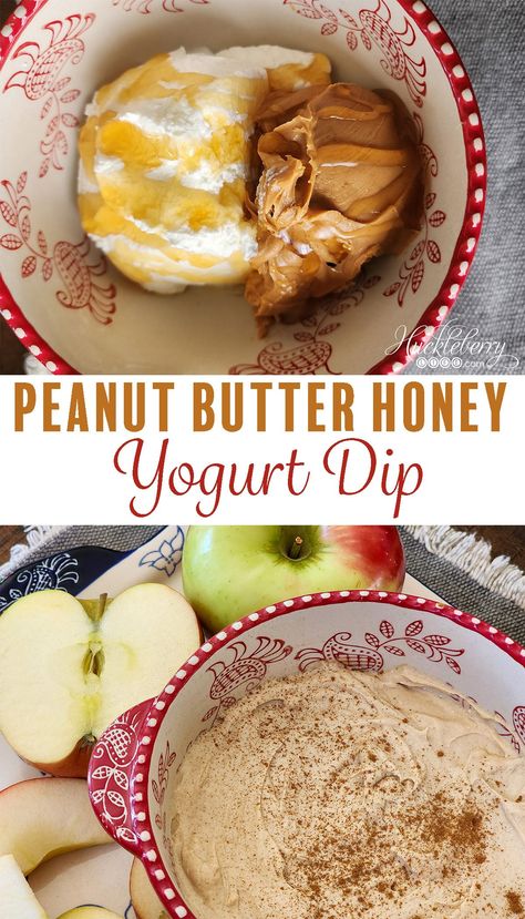 Dipped Grapes, Peanut Butter Yogurt Dip, Apple Yogurt, Peanut Butter Yogurt, Yogurt Granola, Greek Yogurt Flavors, Honey Yogurt, Butter Honey, Crisp Apple