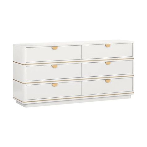 Chests & Dressers – TOV Furniture Transitional Dresser, Drawer Dimensions, Tov Furniture, Bedroom Sideboard, Brass Drawer Pulls, Chest Dresser, Brass Pulls, Bedroom Furniture Dresser, 6 Drawer Dresser