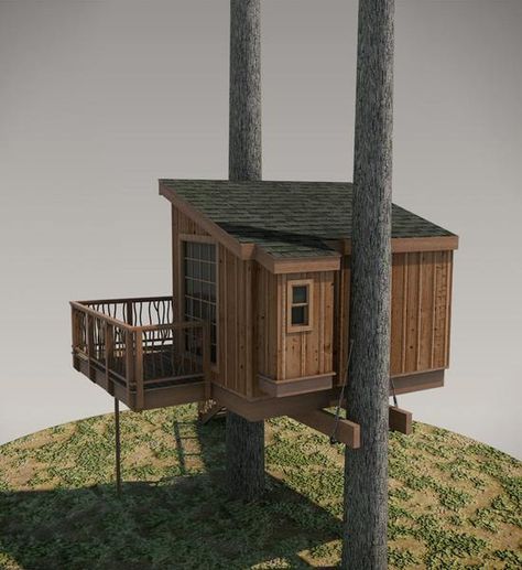 No. 05: Omak Treehouse Plans, Diy Treehouse, Treehouse Point, Building A Treehouse, Tree House Plans, Indoor Playhouse, Tree House Diy, Build A Playhouse, Tree House Designs