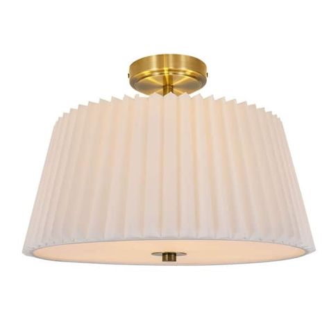 American Style Bedroom, Fabric Ceiling, Cage Light, Flush Mount Lights, Bedroom Ceiling Light, Semi Flush Mount Lighting, White Lamp, Mount Light, Pleated Fabric