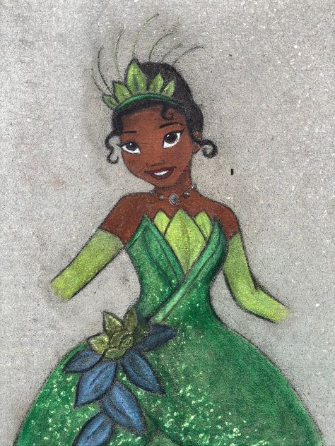 Princess And The Frog Chalk Art, Sidewalk Chalk Art, Sidewalk Art, Sidewalk Chalk, Chalk Art, Summer Fun, Chalk, Bags Designer, Doodles