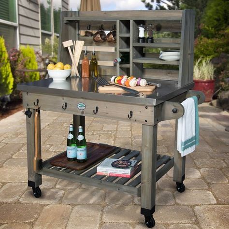 Barnwood Bar Serving Cart Outdoor Serving Station, Kitchen Prep Station, Outdoor Serving Table, Outdoor Serving Cart, Diy Grill Station, Kitchen Prep Table, Serving Station, Outdoor Buffet, Grill Cart