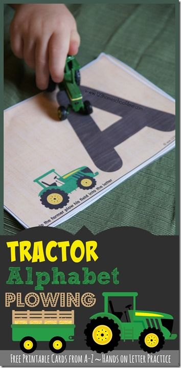 FREE Tractor Alphabet Plowing #alphabet #toddler #preschool #kindergarten #freebie http://bit.ly/2viP2ev Writing Preschool, Tractor Crafts, November Preschool, Harvest Theme, Farm Theme Preschool, Preschool Room, Letter Practice, Preschool Letter, Toddler Class