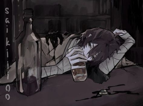 Dazai Sui Cide, Dark Era Dazai Fanart, Dazai Anime, Dazai Fanart Dark, Dazai Fanart, Bungou Stray Dogs Characters, Dazai Bungou Stray Dogs, Dazai Osamu, Silly Dogs