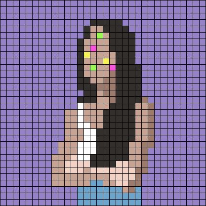 Alpha pattern #171530 | BraceletBook Album Cover Tapestry Crochet, Album Cover Grid Pattern, Album Alpha Pattern, Pixel Album Cover, Album Cover Alpha Pattern, Olivia Rodrigo Sour Album Cover, Album Cover Pixel Art, Pixley Art, Sour Album Cover