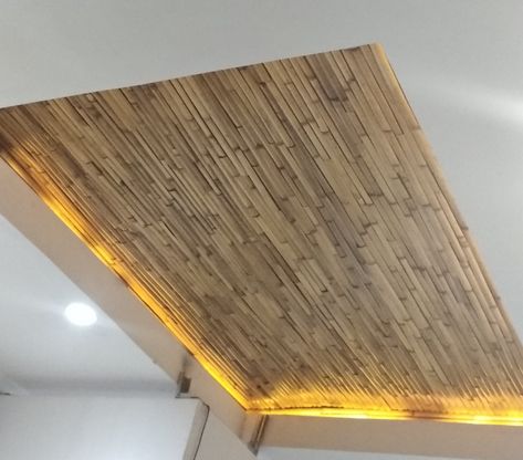 Bamboo Ceiling Meditation Hall, Home Spa Room, Bamboo Ceiling, House Ceiling, Rv Renovation, Rv Renovations, Spa Room, Lighting Design Interior, Home Ceiling