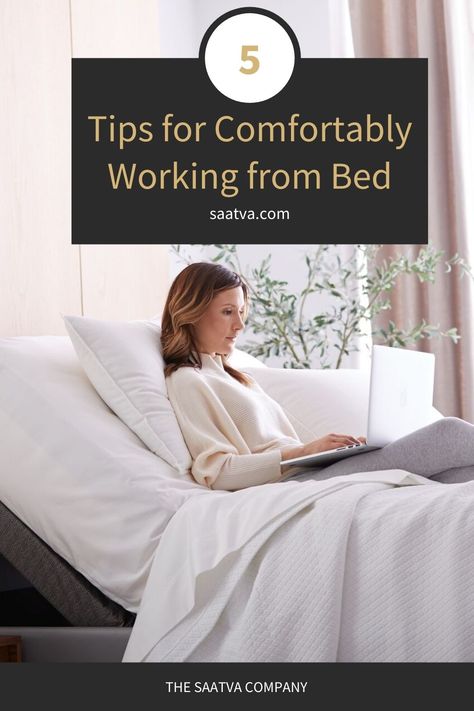 Is working from home in bed really the smartest move? It depends on who you ask. Work From Bed Setup, Work From Bed, Working Aesthetic, Bed Setup, Licensed Clinical Social Worker, Activities Of Daily Living, Stay Productive, Comfortable Pajamas, Bed Desk