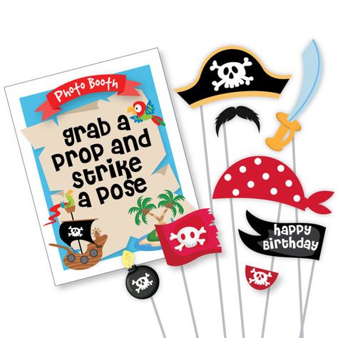 Boys Pirate Photo Booth Props Pirate Birthday by crazyfoxpaper Pirate Photo Booth, Pirate Photo, Birthday Props, Birthday Flags, Ahoy Matey, Photos Booth, Pirate Flag, Pirate Birthday, Moustaches