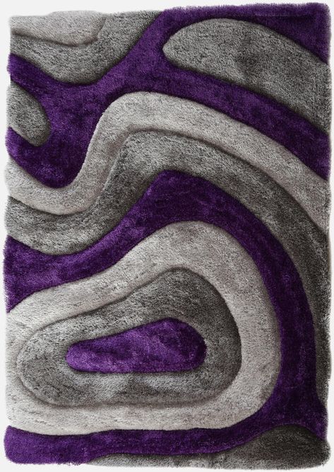 Bayou 5' x 7' Area Rug - Purple/Gray Purple And Grey Living Room, Purple Office Decor, Purple And Gray Bedroom Ideas, Purple Kids Room, Purple Living Room Ideas, Purple Girls Bedroom, Interior Screen, Purple Girls Room, Silver Living Room