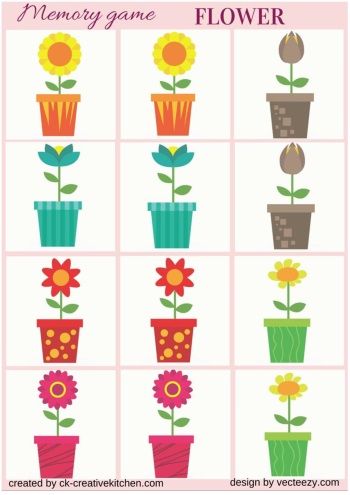 FLOWER - #MEMORY GAME FREE PRINTABLES Flower Games For Preschool, Memory Games Printable, Preschool Flower Theme, Memory Games For Kids Printable, Spring Memory Game, Spring Memory Game Free Printable, Insect Memory Game Printable, Flower Games, Memory Games For Kids