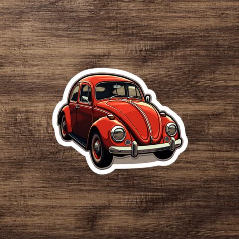 Volkswagen Beetle Stickers, Sticker Water Bottle, Notebook Stickers, Handmade Beauty Products, Sticker Laptop, Volkswagen Beetle, Laptop Stickers, Density, Sticker Paper