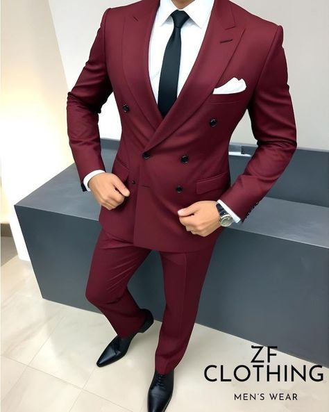 Maroon Wedding Suit, Men Suits Blue, Suits Men Slim, Wedding Suit Styles, Maroon Suit, Groom Suits, Dinner Suit, Maroon Wedding, Suits Wedding