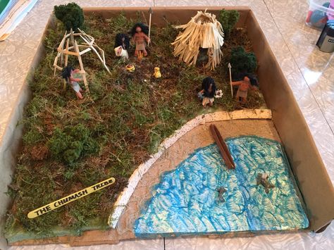 Indian Chumash Tribe Project Native American Houses Project, Native American Diorama, Navajo Diorama School Project, Indian Diorama, Indian Tribe Diorama, Cheyenne Tribe, Indian Project, Comanche Indian Diorama, Diorama Kids