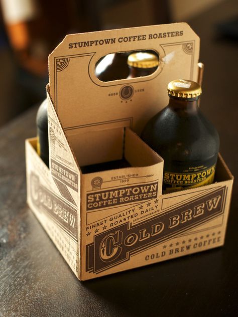 stumptown cold brew 4 pack Cold Brew Packaging, Beer Pack, Stumptown Coffee Roasters, Stumptown Coffee, Menue Design, Alcohol Packaging, Beer Packaging, Beer Design, Beer Bottles