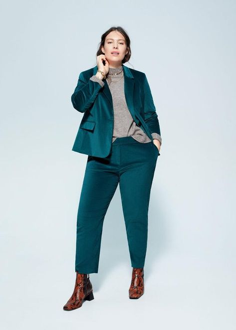 Teal Pants Outfit, Teal Clothes, Green Trousers Outfit, Teal Suit, Teal Outfits, Teal Pants, Teal Blazer, Pants Outfit Fall, Yellow Clothes