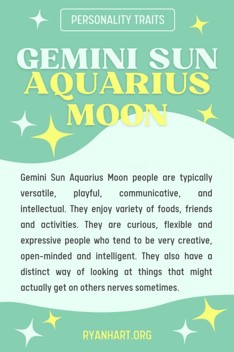 Moon Personality, Moon Person, Aquarius Moon Sign, Aquarius Personality Traits, Gemini Sun, Sun Aquarius, Aquarius Personality, Aquarius Moon, Chart Astrology