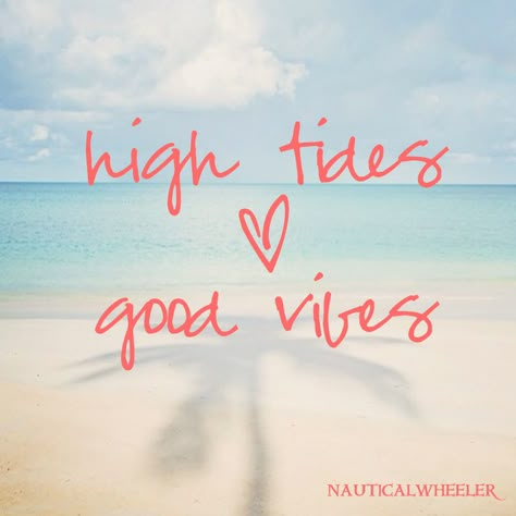 high tides + good vibes Summer Beach Quotes, Summer Captions, Citations Instagram, Beach Captions, Vibe Quote, Ocean Quotes, Love Anniversary Quotes, Holiday Quotes, Insta Captions