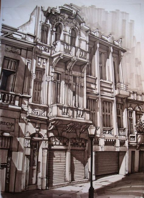 marker art 25 Architecture Antique, Andermatt, Building Sketch, Charcoal Drawings, Architectural Sketch, Sketch Markers, Urban Sketchers, Hatches, Ink Drawings