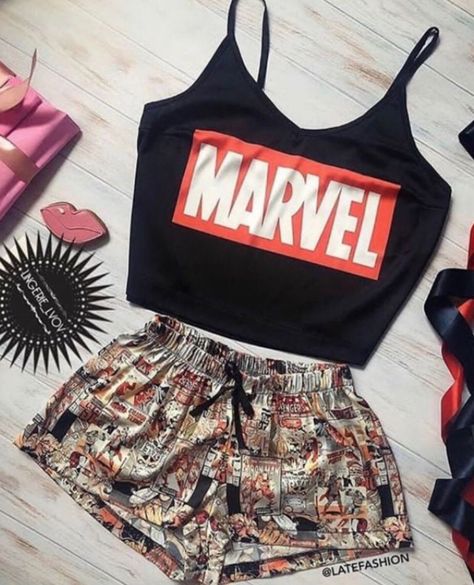 Marvel Fashion, Marvel Clothes, Cute Sleepwear, Cute Pajama Sets, Pajama Outfits, Cute Lazy Outfits, Lazy Outfits, Cute Pajamas, Tween Outfits