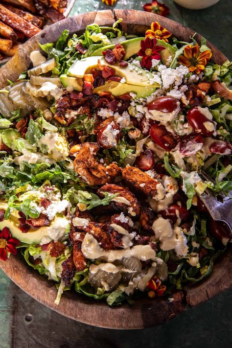 Half Baked Harvest Avocado Bacon Chicken Salad, Jalapeno Salad, Valencia Diet, Bacon Chicken Salad, Salad Dinners, August Meals, Jalapeño Honey, Entree Salads, Pro Metabolic