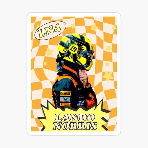 Lando Norris Sticker, Lando Norris F1, F1 Formula, Lando Norris, Decorate Notebook, F1 Racing, Lets Go, Poster Stickers, Coloring Stickers