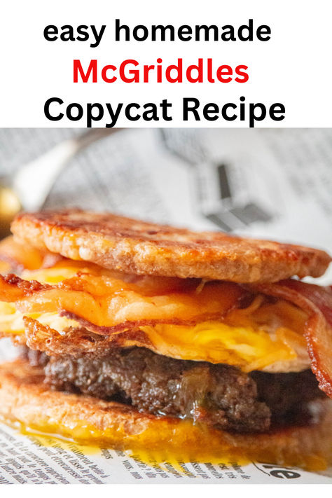 Discover the secret to making the best McDonald's McGriddle copycat recipe! These easy-to-make, delicious McGriddles will have you craving more! Mc Griddle Recipe, Sausage Mcgriddle, Mcgriddle Recipe, Mcdonalds Mcgriddle, Air Fryer Sausage, Blackstone Grill, Sugar Free Maple Syrup, Sausage Patty, Copykat Recipes