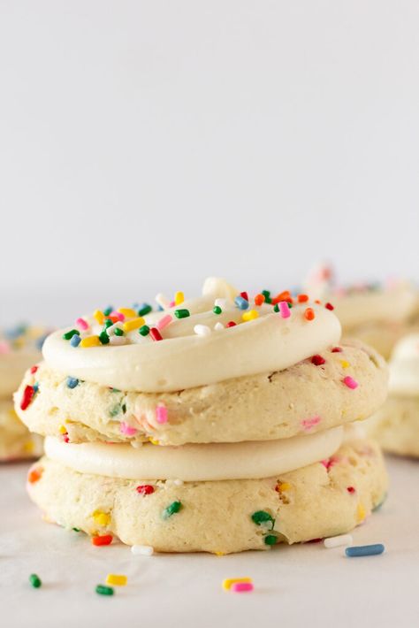 Crumbl Birthday Cake Cookie Recipe, Crumble Birthday Cake Cookie, Birthday Cake Cookies Recipe, Cake Cookie Recipe, Nyc Cookies, Practically Homemade, Birthday Cake Cookies, Crumble Cookie Recipe, Crumble Cookies