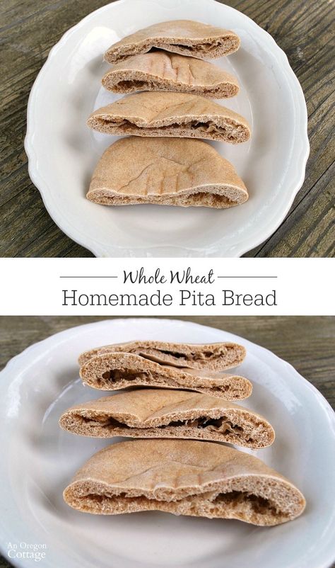 You won't believe how easy it is to make pita bread at home - and how much more AMAZING it tastes than store-bought! Make Pita Bread, Whole Wheat Pita Bread, Homemade Pita Bread, Pita Bread Recipe, Bread At Home, Whole Wheat Pita, Vital Wheat Gluten, Baking Stone, Pita Bread