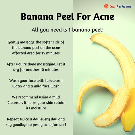 Banana Peel For Skin, Banana Peel Uses Skin, Banana Peel Uses, Treat Acne, Banana Peel, Gift Boxes For Women, Dress Book, Spa Resort, Skin Care Remedies