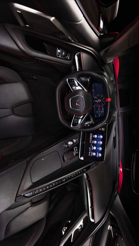 Corvette interior design Chevrolet Corvette Stingray 2023, 2024 Corvette Stingray, 2023 Corvette Stingray, Corvette C8 Interior, Corvette Stingray Interior, Corvette C8 Wallpaper, Mobil Jdm, Corvette 2020, Chevrolet Stingray