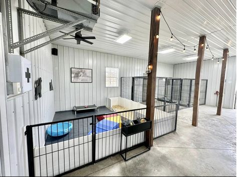 Dog Areas In Garage, Dog Breeding Room Ideas, Dog Basement Ideas, Puppy Garage Set Up, Dog Rooms In House Ideas, Dog Set Up In Garage, I’m Home Dog Boarding, Garage Ideas For Dogs, Garage Area For Dog