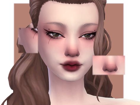 Silk Moth, Deer Makeup, Sims 4 Tattoos, Sims 4 Cc Eyes, Makeup Cc, Blush Lipstick, The Sims 4 Packs, Face Kit, Sims 4 Cc Makeup