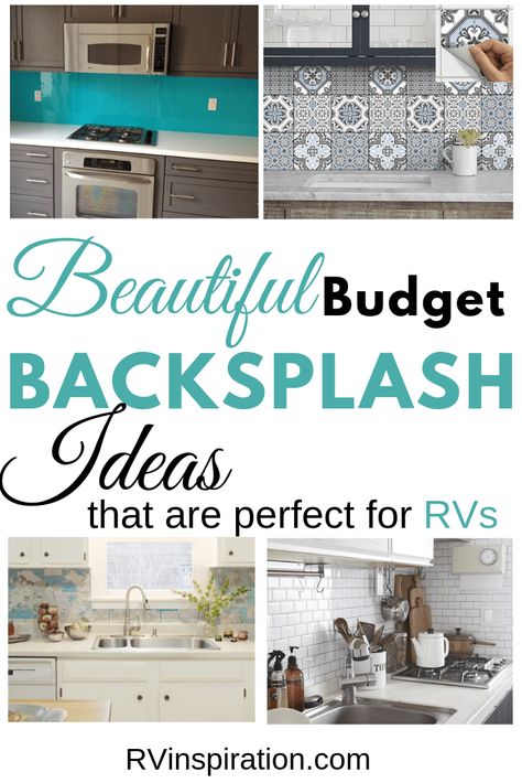 Rv Backsplash Ideas, Rv Backsplash, Rv Decorating, Rv Inspiration, Camper Trailer Remodel, Diy Camper Remodel, Rv Makeover, Diy Rv, Diy Backsplash