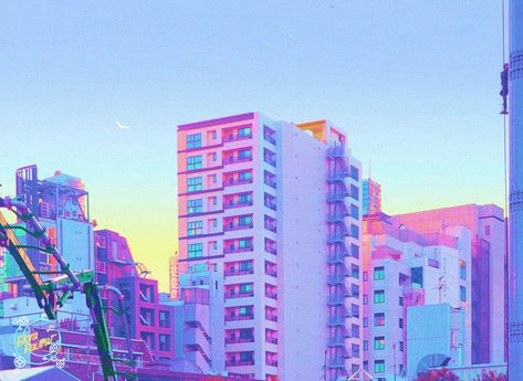 Lofi Vaporwave, Bio Aesthetic, Holographic Print, Japanese Pop Art, Japan Color, Cottage Exterior, Ipad Background, Rainbow Pastel, Artist Aesthetic