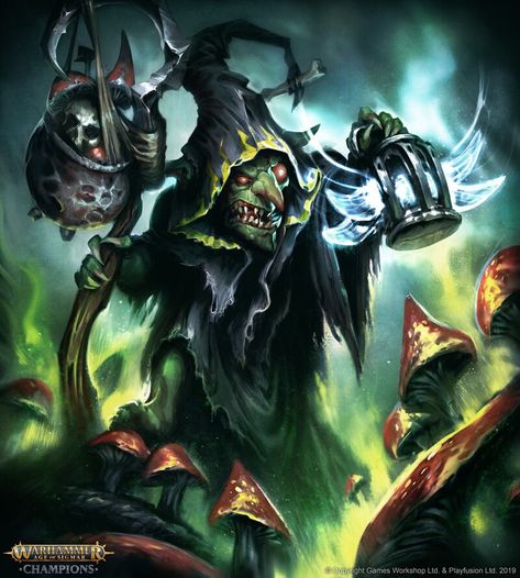 Gloomspite Gitz Art, Warhammer Greenskins, Warhammer Lore, Dnd Druid, Gloomspite Gitz, Goblin Art, Warhammer Age Of Sigmar, Warhammer Aos, Lotr Art